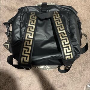 Black & tan Versace Backpack